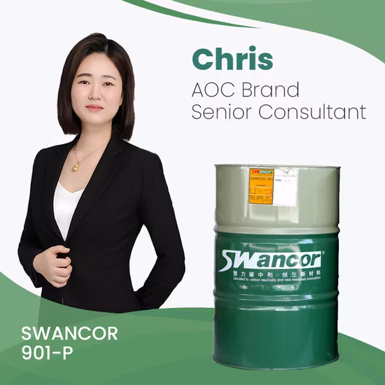 유리 섬유 파이프, 저장 탱크, 연도 가스 탈황, 철강 산업, 화학 산업, 석유 화학 산업을 위한 Swancor 901 비닐 에스테르 수지